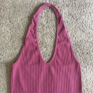 Pink halter top
